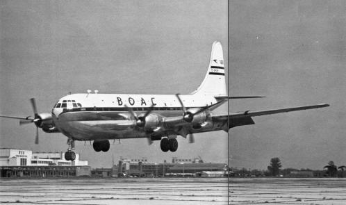 BOAC landing at Heathrow
